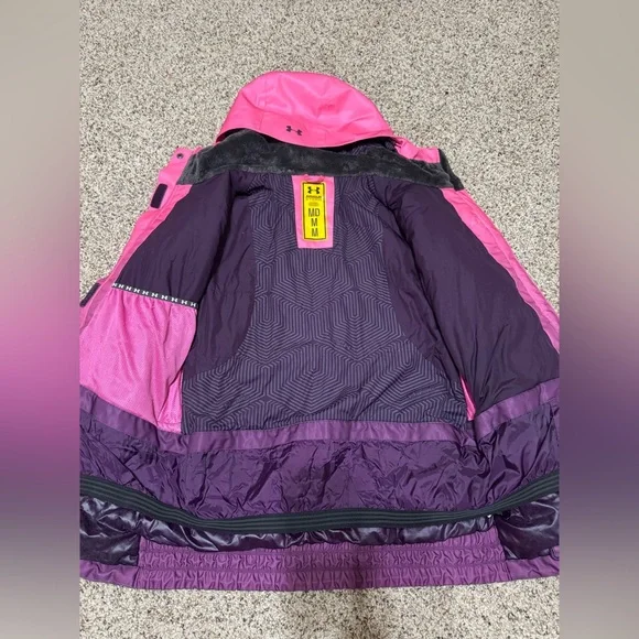 Under Armour Pink to Plum Ombre Hooded ski coat - Picture 4 of 6